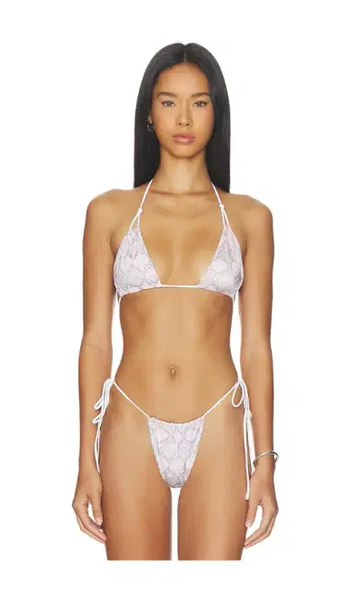 Frankies Bikinis Ari Reversible Satin Bikini Top | Thumbnail 2