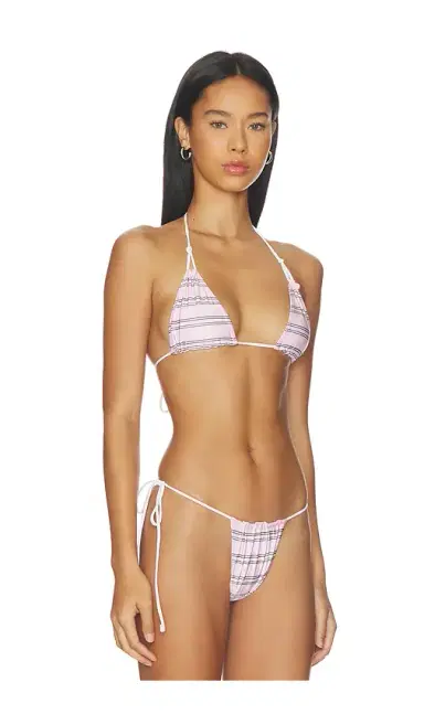 Frankies Bikinis Ari Reversible Satin Bikini Top | Thumbnail 3