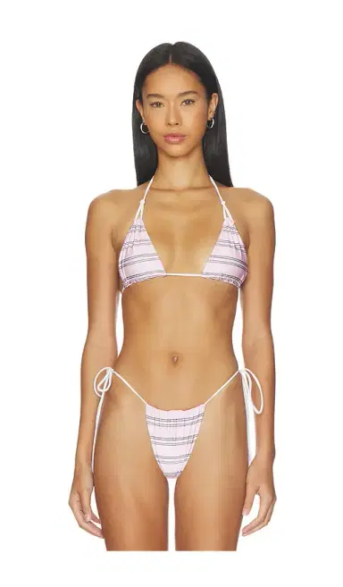 Frankies Bikinis Ari Reversible Satin Bikini Top | Thumbnail 1