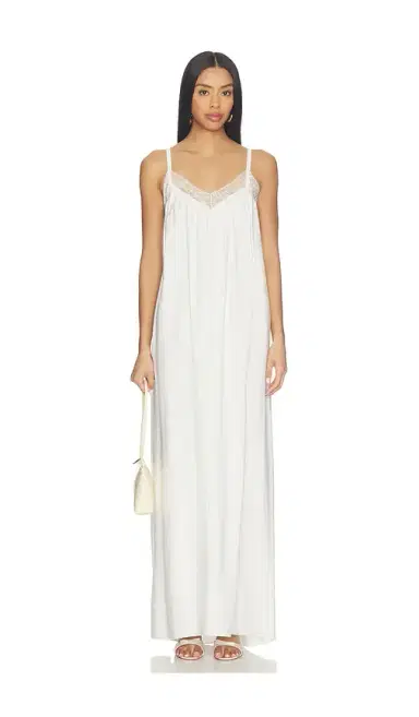 SABLYN Sigrid Relaxed V-neck Dress With Lace | Thumbnail 1