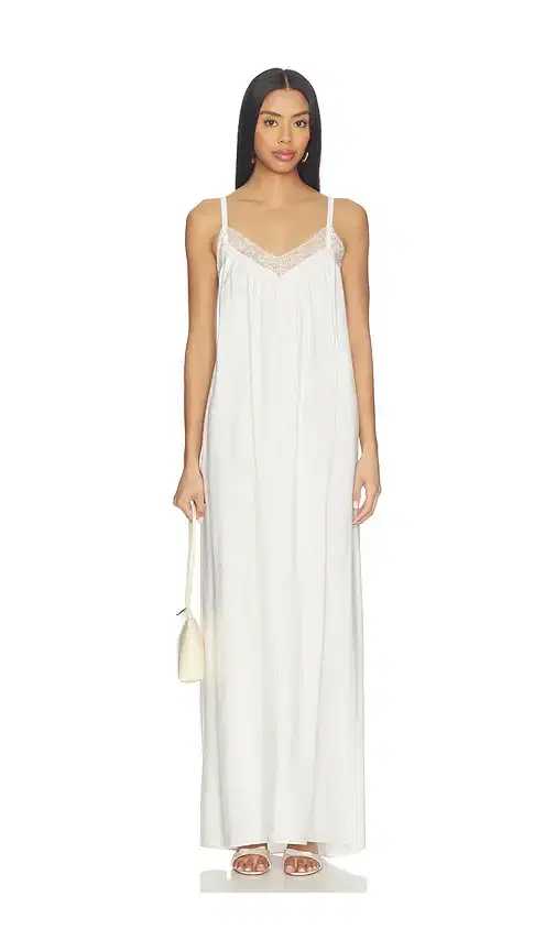 Sigrid Relaxed V-neck Dress With Lace