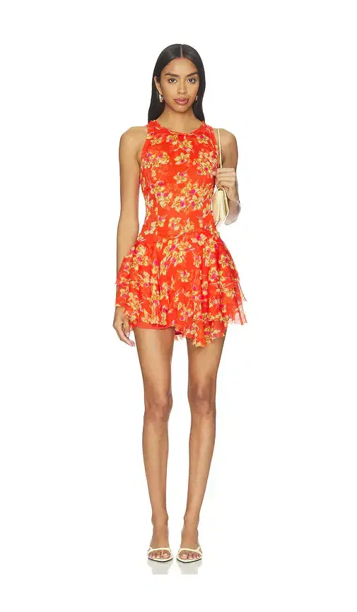Free People Raven Printed Mini Dress