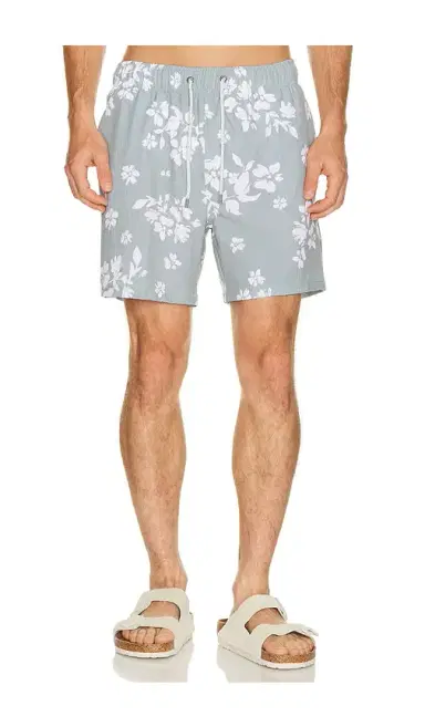 Vintage Summer Seersucker Strech Volley Swim Trunks | Thumbnail 1
