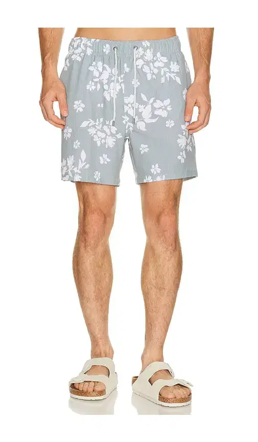 Seersucker Strech Volley Swim Trunks