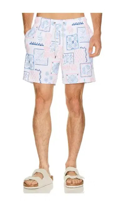 Vintage Summer Seersucker Strech Volley Swim Trunks | Thumbnail 1 Vintage Summer Seersucker Strech Volley Swim Trunks | Thumbnail 1