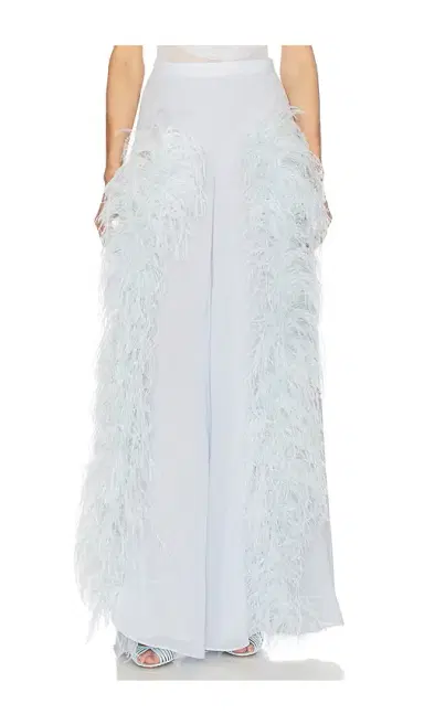 Lapointe Wide Leg Pant With Feathers | Thumbnail 1 Lapointe Wide Leg Pant With Feathers | Thumbnail 1