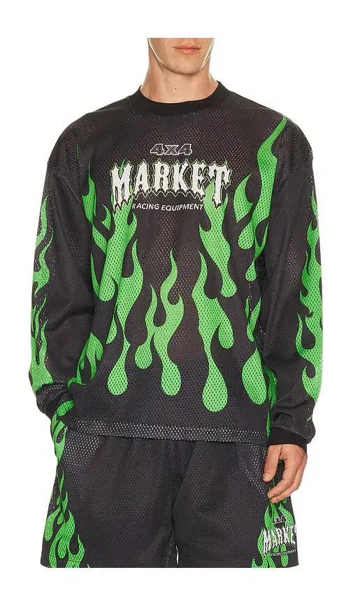 Toxic Flames Long Sleeve Mesh Jersey