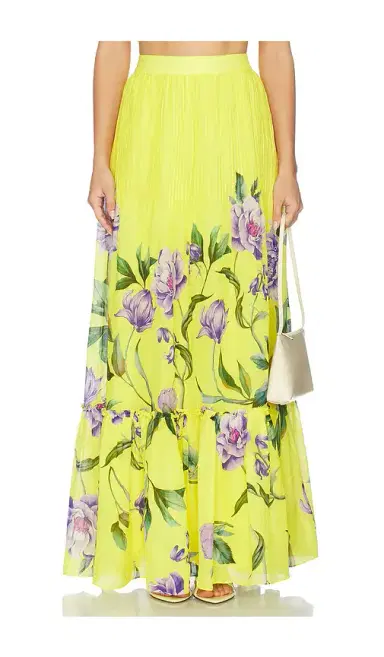 Hemant & Nandita Pintuck Maxi Skirt | Thumbnail 1