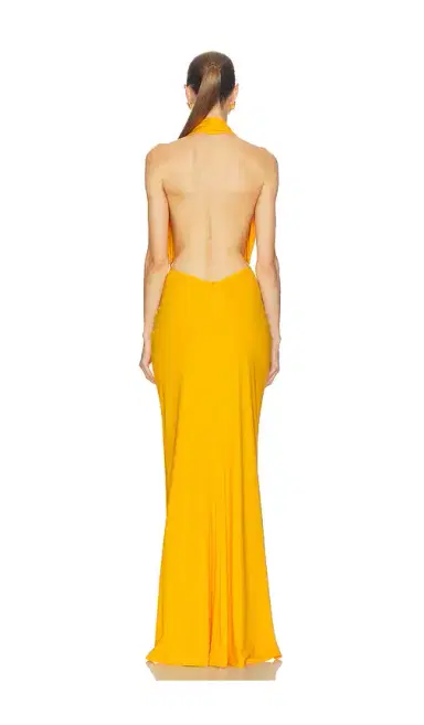 Lapointe Matte Tech Cowl Neck Shirred Gown | Thumbnail 3 Lapointe Matte Tech Cowl Neck Shirred Gown | Thumbnail 3