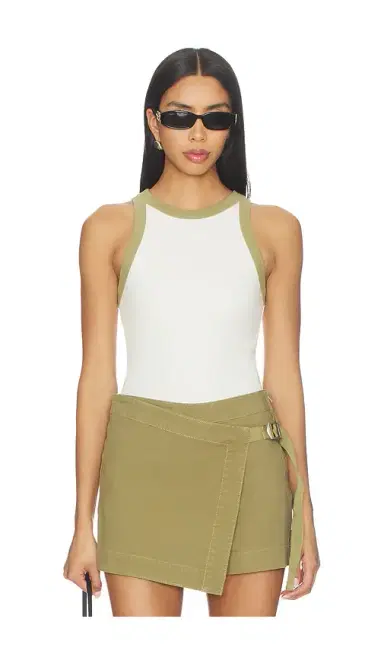 Hudson Jeans Ribbed Racer Tank Top | Thumbnail 1 Hudson Jeans Ribbed Racer Tank Top | Thumbnail 1