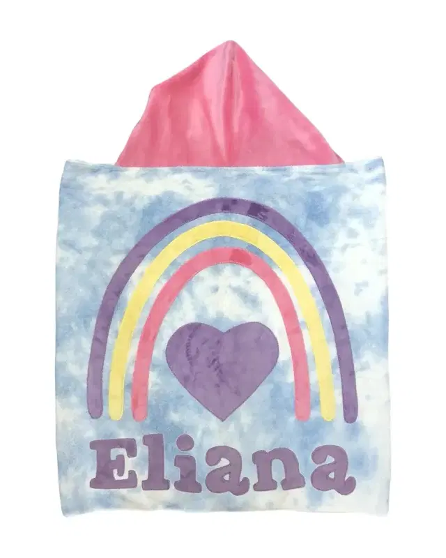 Boogie Baby Girl 's Rainbow of Love Towel, Personalized