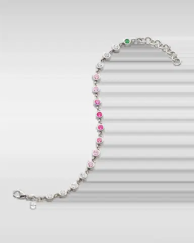 Monica Rich Kosann Sterling Silver Ombre Sapphire Tennis Bracelet | Thumbnail 2