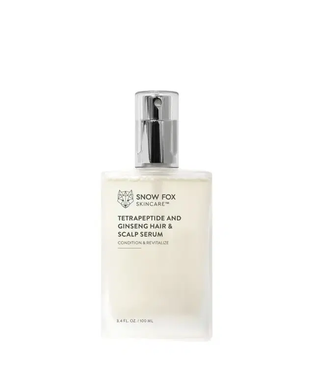 SNOW FOX Tetrapeptide and Ginseng Hair and Scalp Serum, 3.4 oz.