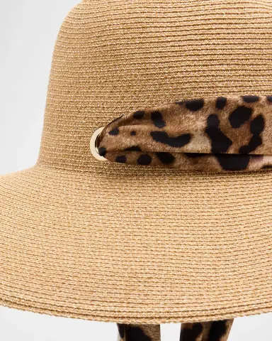 Eugenia Kim Cassidy Paper Hat W/ Scarf | Thumbnail 2
