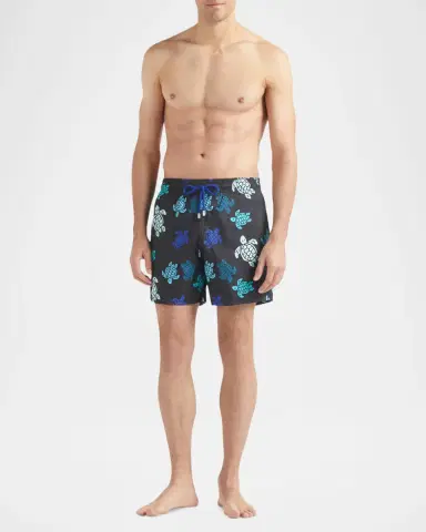 Vilebrequin Men's Multicolor Turtle-Print Swim Shorts | Thumbnail 2 Vilebrequin Men's Multicolor Turtle-Print Swim Shorts | Thumbnail 2