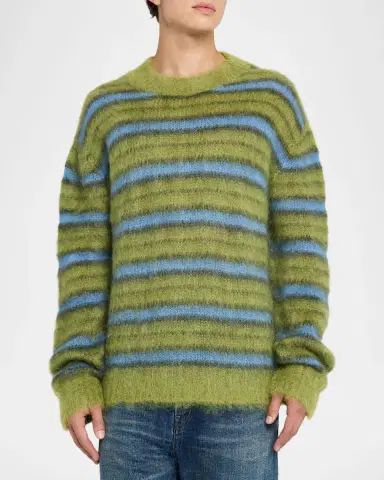 Marni Men 's Mohair Striped Sweater | Thumbnail 3