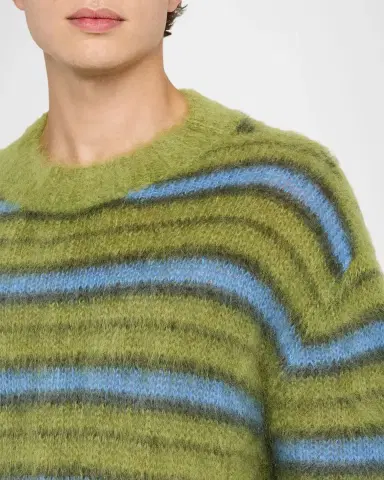 Marni Men 's Mohair Striped Sweater | Thumbnail 4