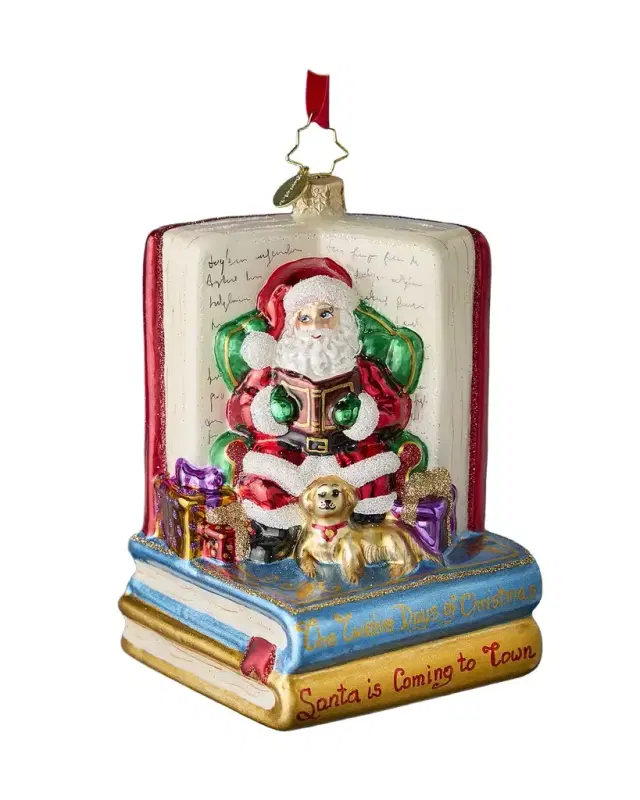 Christopher Radko Santa's Book Nook Christmas Ornament