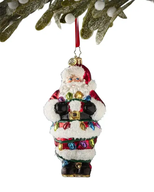 Christopher Radko Tangled Up Santa Christmas Ornament