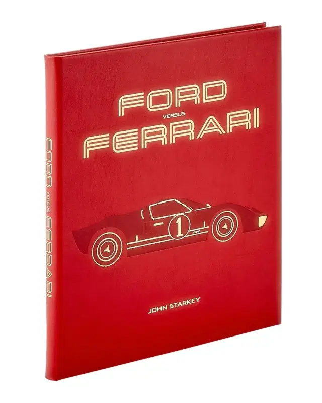 Graphic Image "Ford vs. Ferrari" Leather-Bound Book by John Starkey