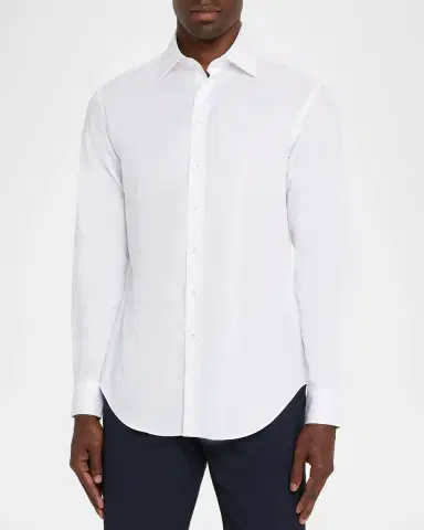 Giorgio Armani Men's Cotton Tonal Dot Dress Shirt | Thumbnail 3 Giorgio Armani Men's Cotton Tonal Dot Dress Shirt | Thumbnail 3