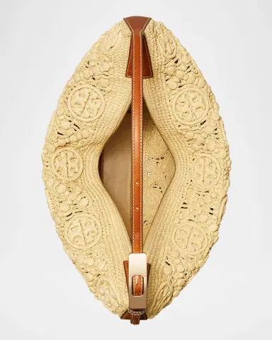 Tory Burch T Monogram Raffia Balloon Bag | Thumbnail 3 Tory Burch T Monogram Raffia Balloon Bag | Thumbnail 3