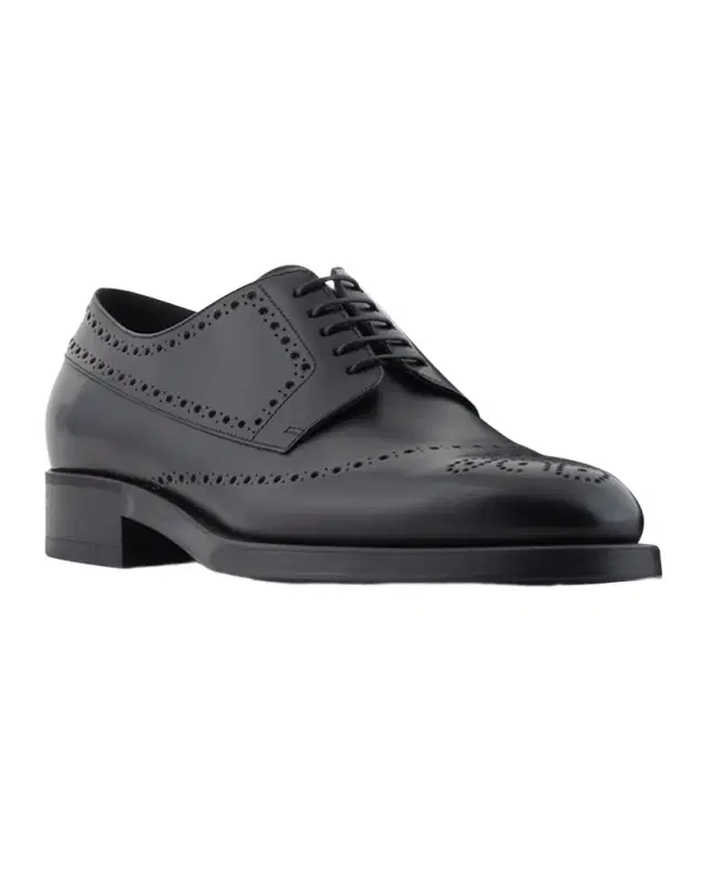 Giorgio Armani Men 's Leather Brogue Derby Shoes