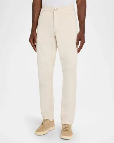 Brunello Cucinelli Men's Slim-Fit Stretch Cotton Pants | Thumbnail 3 Brunello Cucinelli Men's Slim-Fit Stretch Cotton Pants | Thumbnail 3