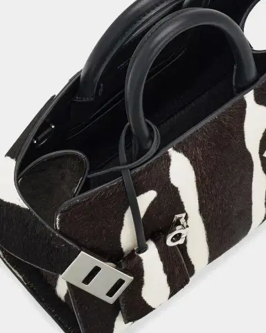 Ferragamo Hug Zebra Calf Hair Top-Handle Bag | Thumbnail 3 Ferragamo Hug Zebra Calf Hair Top-Handle Bag | Thumbnail 3