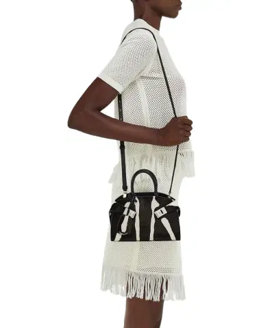 Ferragamo Hug Zebra Calf Hair Top-Handle Bag | Thumbnail 1 Ferragamo Hug Zebra Calf Hair Top-Handle Bag | Thumbnail 1
