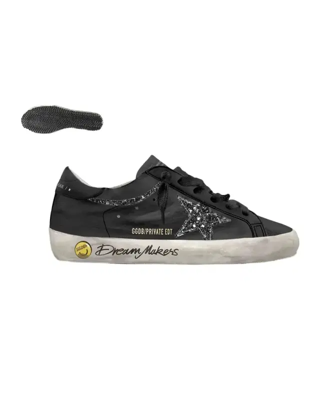 Girl 's Super Star Nappa Leather Low-Top Sneakers, Toddler