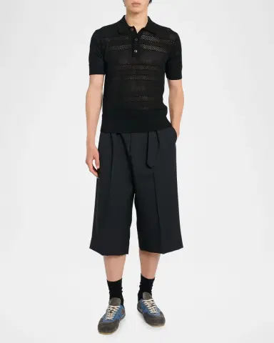 Dries Van Noten Men's Destin Mixed Leather Retro Sneakers | Thumbnail 2 Dries Van Noten Men's Destin Mixed Leather Retro Sneakers | Thumbnail 2