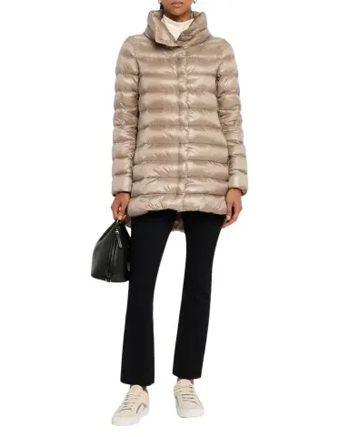 HERNO Amelia Water-Resistant Ultralight Nylon A-Line Puffer Jacket | Thumbnail 1