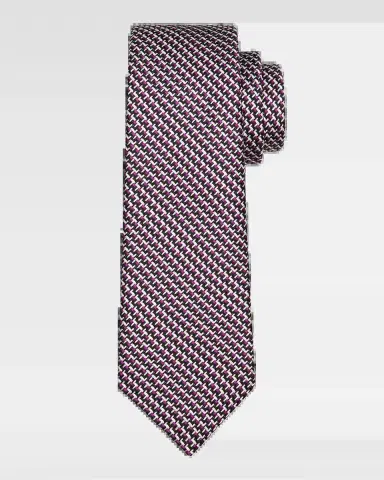 Tom Ford Men's Tricolor Woven Silk Tie | Thumbnail 2