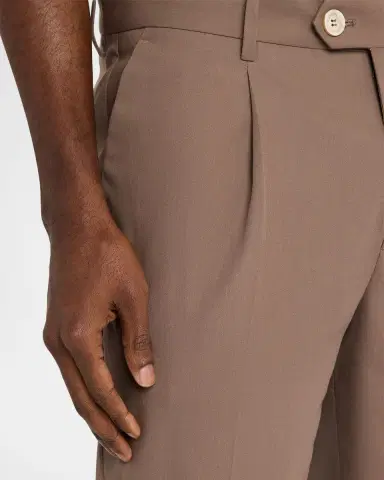 Brunello Cucinelli Men's Cotton Classic-Fit Pleated Pants | Thumbnail 4 Brunello Cucinelli Men's Cotton Classic-Fit Pleated Pants | Thumbnail 4