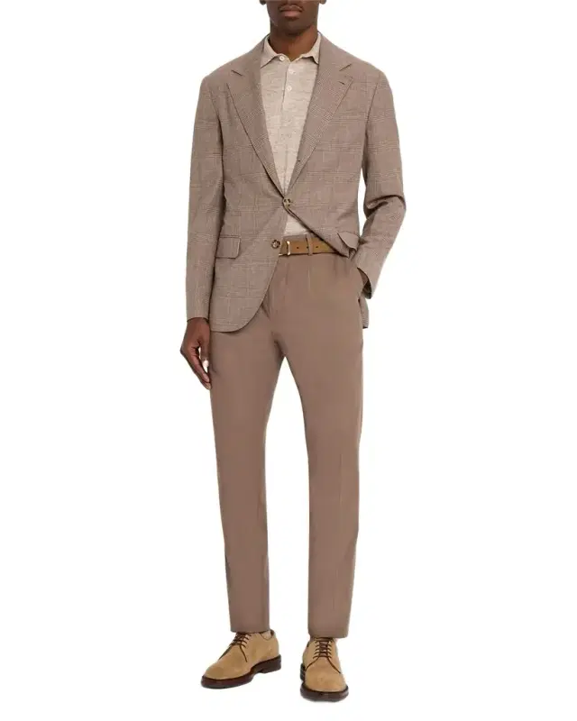 Brunello Cucinelli Men 's Cotton Classic-Fit Pleated Pants