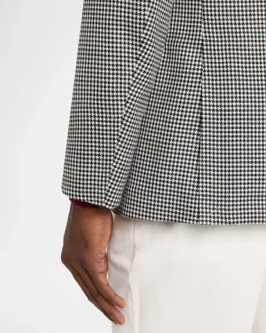 Brunello Cucinelli Men's Wool, Silk and Linen Houndstooth Sport Coat | Thumbnail 7