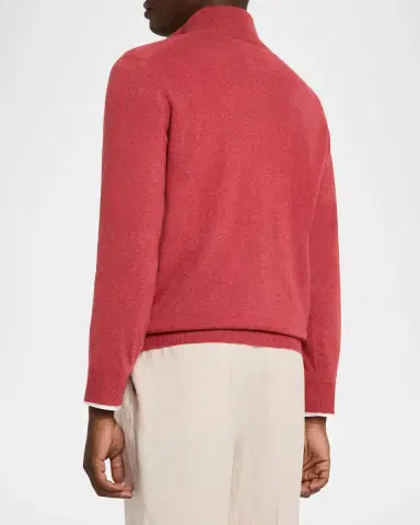 Brunello Cucinelli Men's Cashmere Turtleneck Sweater | Thumbnail 2