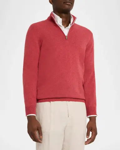 Brunello Cucinelli Men's Cashmere Turtleneck Sweater | Thumbnail 3