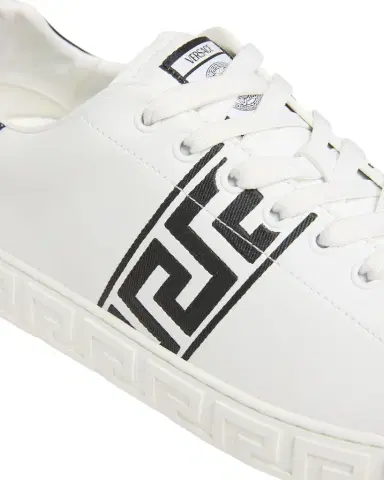 Versace Men's La Greca Leather Low-Top Sneakers | Thumbnail 1 Versace Men's La Greca Leather Low-Top Sneakers | Thumbnail 1