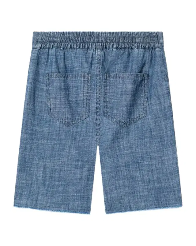 Kid 's Journey Embroidered Chambray Shorts, Size 6-12