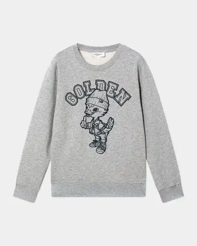 Golden Goose Kid's Journey Crewneck Cotton Sweatshirt, Size -12 | Thumbnail 2