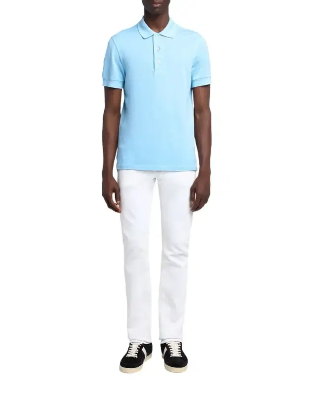 TOM FORD Men 's Lyocell Pique Polo Shirt