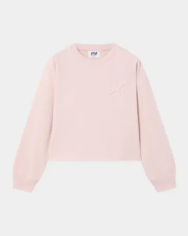 Golden Goose Girl's Star Appliqué Crewneck Sweatshirt, Size 6-12 | Thumbnail 2