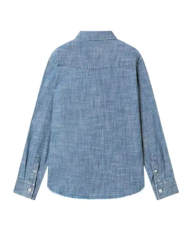 Golden Goose Kid's Journey Cotton Chambray Button-Front Shirt | Thumbnail 1 Golden Goose Kid's Journey Cotton Chambray Button-Front Shirt | Thumbnail 1