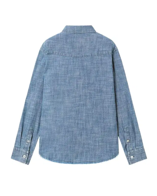 Golden Goose Kid 's Journey Cotton Chambray Button-Front Shirt, Size 6-