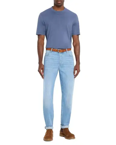 Brunello Cucinelli Men 's Cotton English Rib Half-Zip Sweater | Thumbnail 1 Brunello Cucinelli Men 's Cotton English Rib Half-Zip Sweater | Thumbnail 1