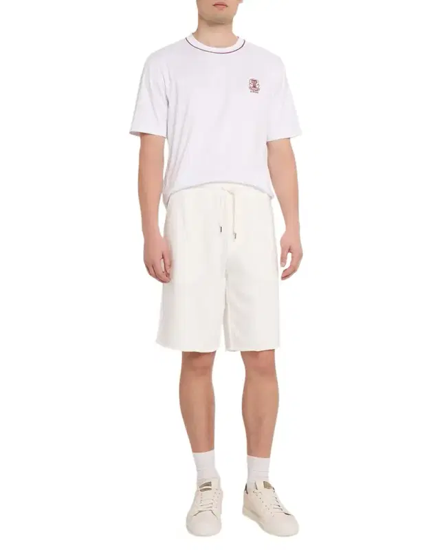 Men's Cotton-Blend Drawstring Bermuda Shorts