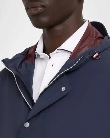 Brunello Cucinelli Men's Hooded Water-Resistant Jacket | Thumbnail 4