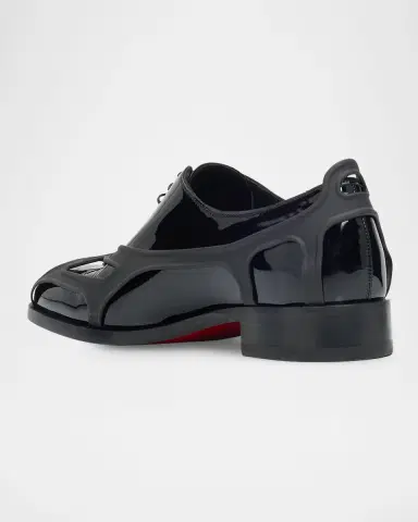 Christian Louboutin x Jaden Smith Men's Caged Patent Leather Oxfords | Thumbnail 3